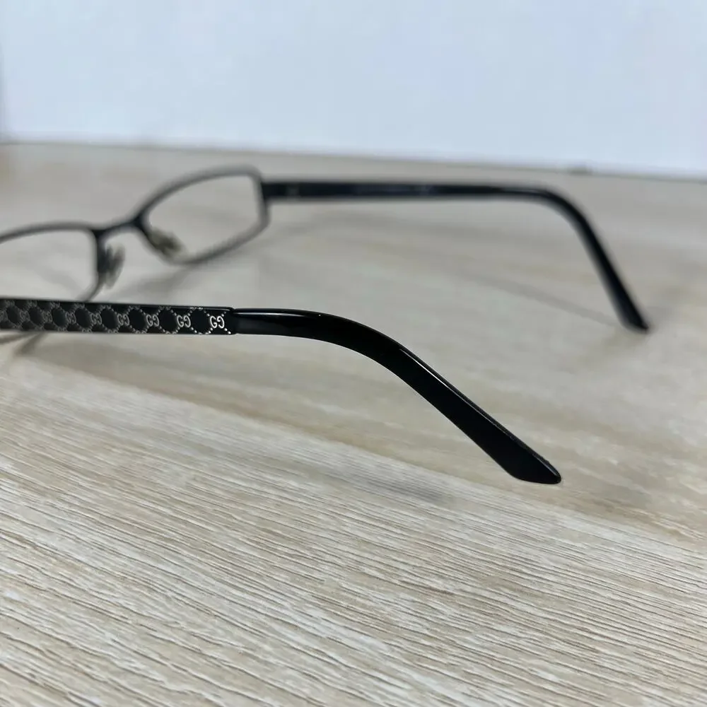 Gucci GG2867 003 Eyeglasses Matte Black Metal FRAMES ONLY Monogrammed 51-17-135